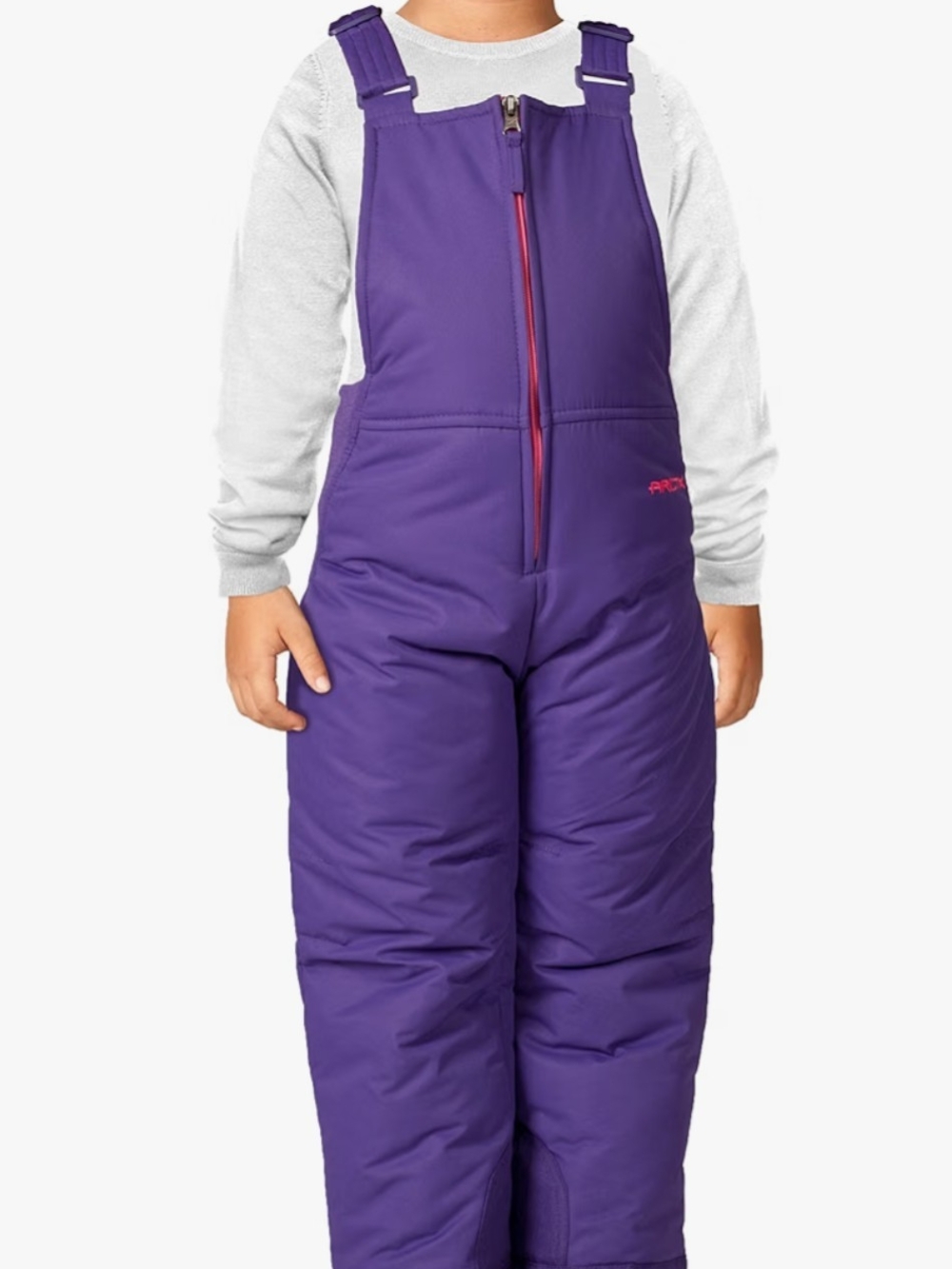 Arctix Purple Infant Snow Bib with Pink Zipper Accent